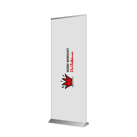 Roll-Up Deluxe | B 85 cm x H 153 - 200 cm | einseitig bedruckt